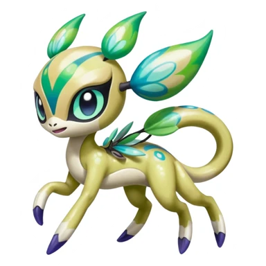 Colorful Shiny Painted Splashed Exotic Meloetta-Palkia-Virizion-Venom-Stitch-Fakémon-creature-hybrid sticker