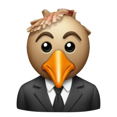 In accountant with a turkey head sticker