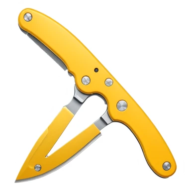 Foldable Pocket Knife yellow sticker