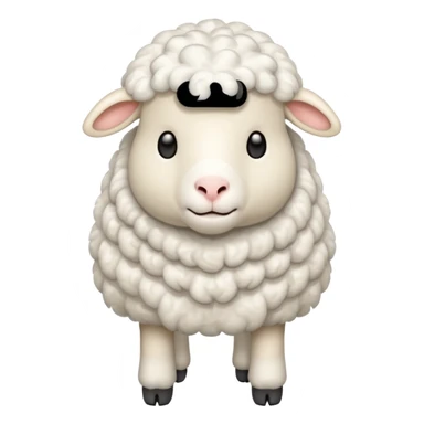 High resolution of A  full body sheep sticker