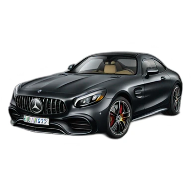 Macron avec des lunette tug dans une amg63 sticker