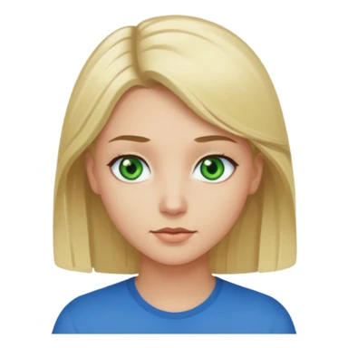 Girl blonde Green eyes man dark Hair blue eyes sticker