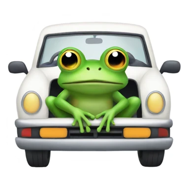 Frog in a car sticker