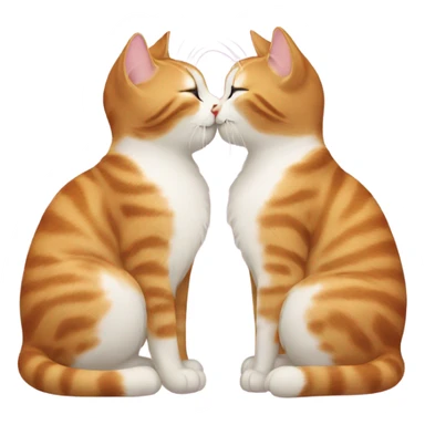 Two cats kissing sticker