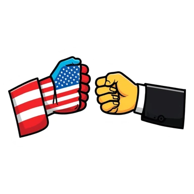 iran and america shaking hand sticker