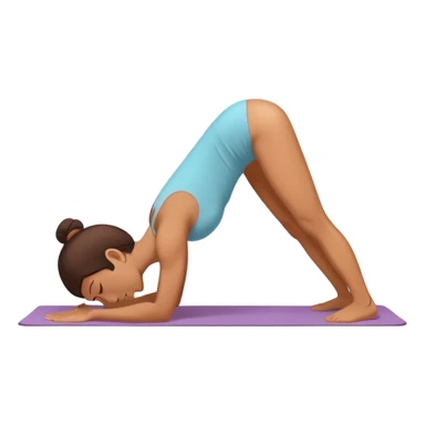 Lady doing balasana yoga pose sticker