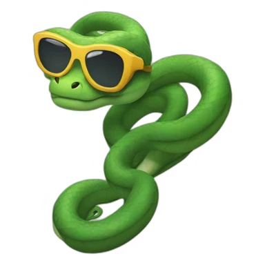 Snake with shades sticker