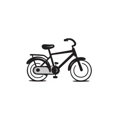 a bicycle hand drawn doodle style sticker