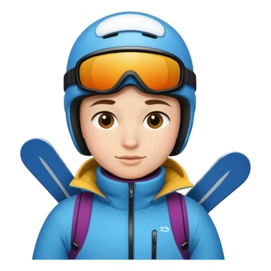 skiing sticker