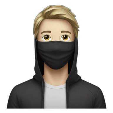 Alan Walker with "#0" on his mask sticker