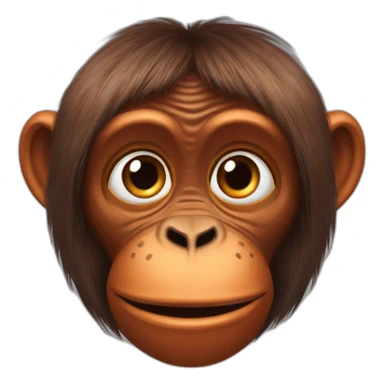 Human female orangutan talking blah blah sticker