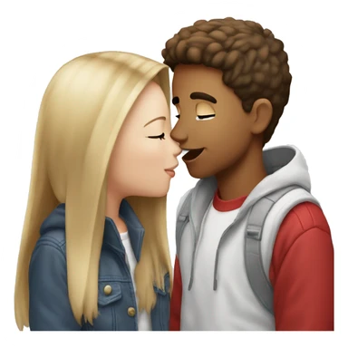 two white teenagers one boy one girl kissing outside of a gray kia sportage  sticker