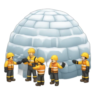 igloo team work sign sticker