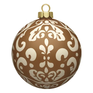 brown beige Christmas ball decoration sticker