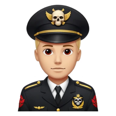 petty officer rank in black and red with a helldiver skull sticker