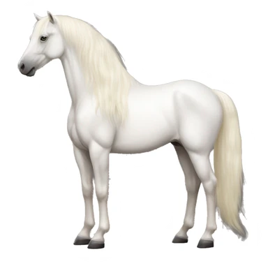 Realistic albino horse full body sticker