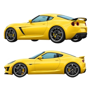 Yellow sports car side sticker