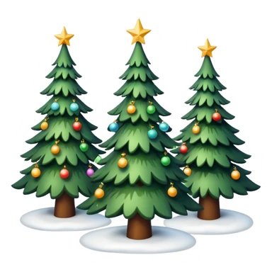 10 Snowy Christmas trees sticker