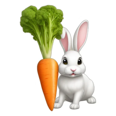 Lapin sur carotte sticker