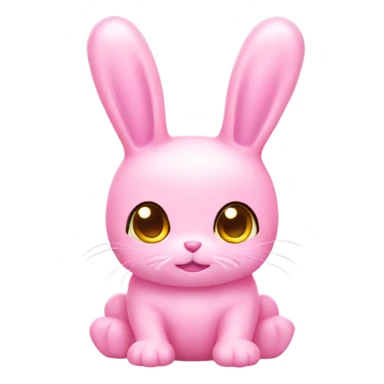 Light pink jelly cat bunny sticker