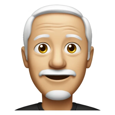 old man smiling in black shirt sticker