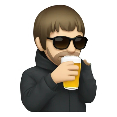 liam gallagher drinking beer sticker