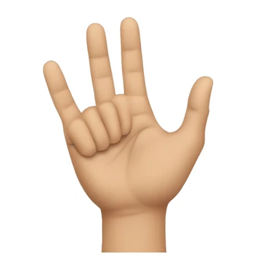 Simple 3 hand sign sticker