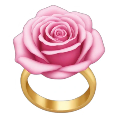 Bague rose sticker