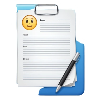 realistic documents with title page white color no emoticons sticker