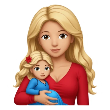 Shakira with blue eyes and pique holding her in his arms  sticker