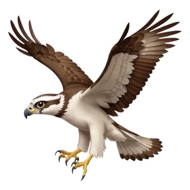 a white osprey flying sticker