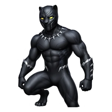 Black panther from far sticker