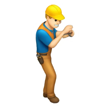 Mechanic open bonet of car and see in the bonut a engin sticker