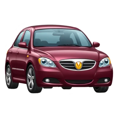 burgundy new car sticker