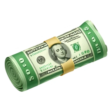 rolled up dollar next to pile of salt sticker