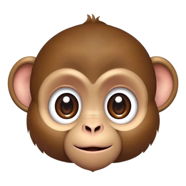 Cute monkey with big eyes  sticker