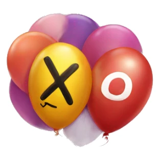 Balloon that says xo on it sticker