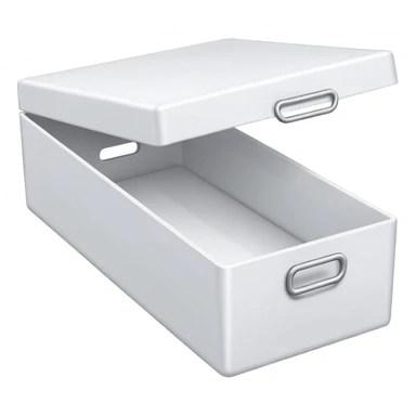 White long thin plastic box  sticker