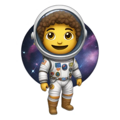 hippie in space sticker