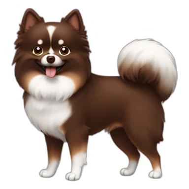 Spitz chocolate dark with brown color  sticker