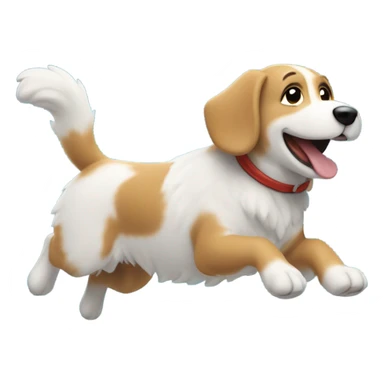 dog playing in the snow sticker