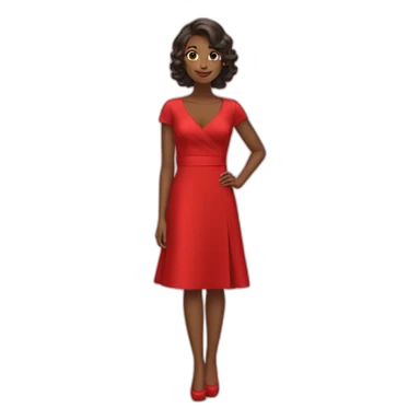 red dress girl master of ceremony sticker