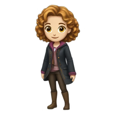 Hermione sur un balai sticker