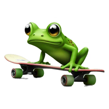 Skateboarding frog sticker