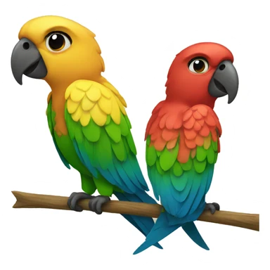 Two parrots  sticker