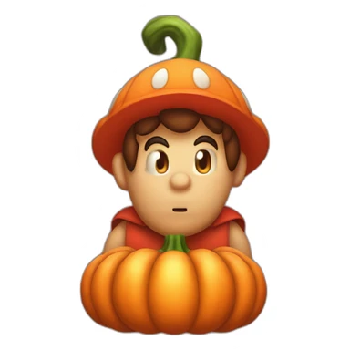 mario bros with dress pumpkin sticker