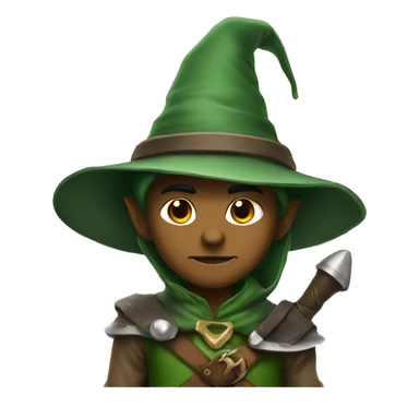 Fierce elf ranger wearing fedora  sticker