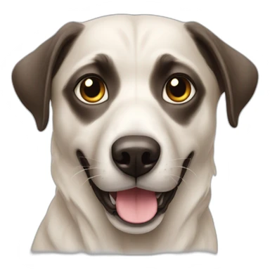 siamois avec chien berger sticker