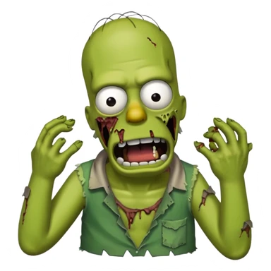 Homer Simpson zombie sticker