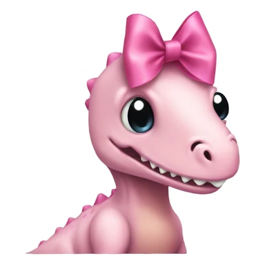 Dinosaur with pink bow  sticker